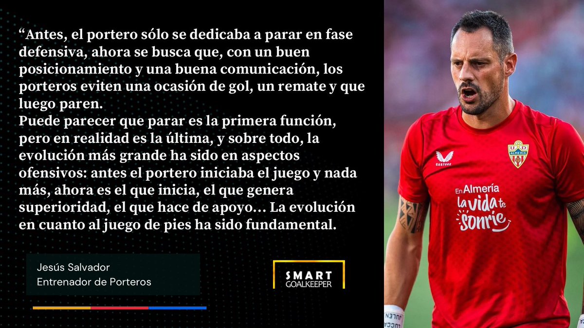 SmartGoalkeeper's tweet photo. 🧤 La importancia de evitar una ocasión de gol mediante un buen posicionamiento y una buena comunicación.
🗣️ Jesús Salvador🇪🇸 (Entrenador de Porteros).
🧠🥅⚽️ https://t.co/D41LXIWjjj