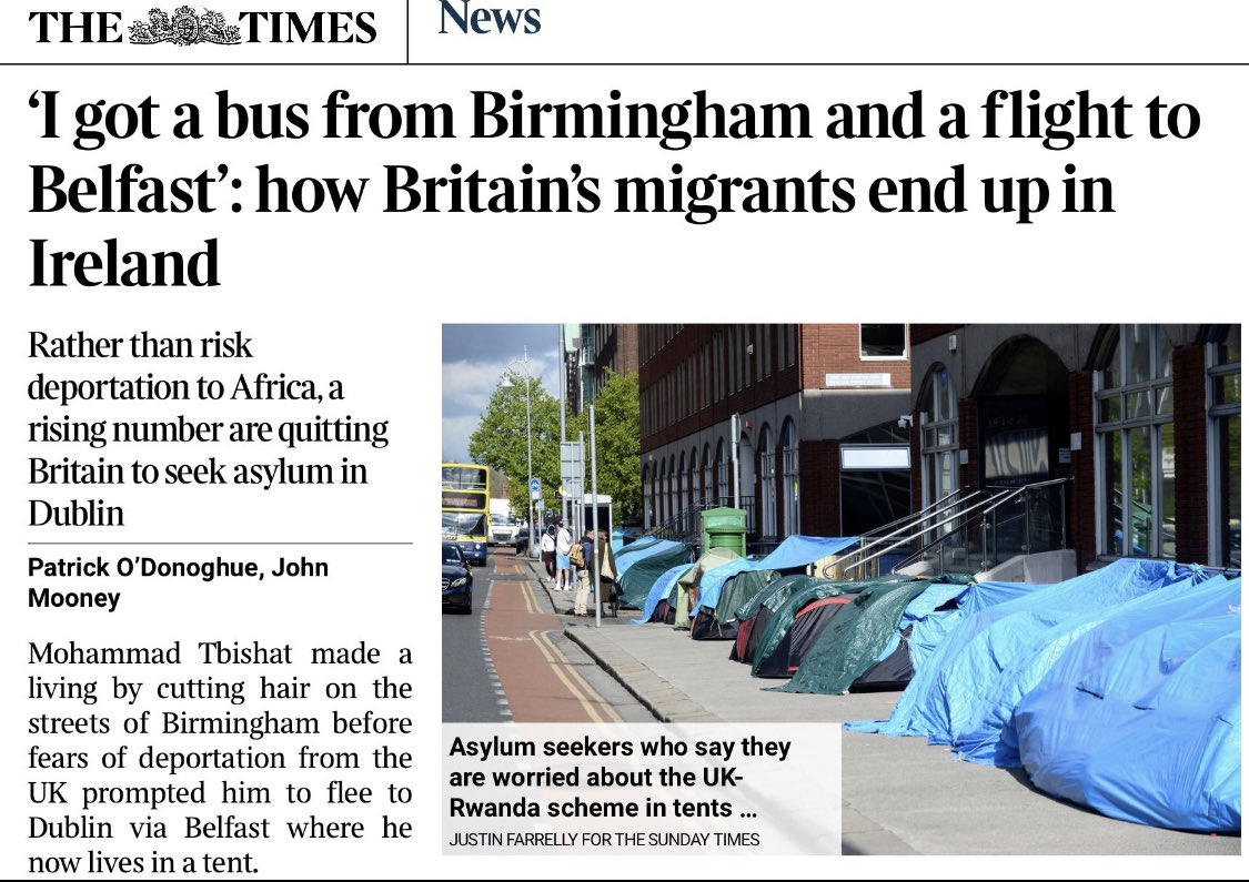 Yet more evidence that the Rwanda policy is having an effect although obviously we don’t want to see people living in tents. Vitally, we must stop criminal gangs corralling people into dangerous small boats and leaving the safe shores of France to risk their life in the channel.