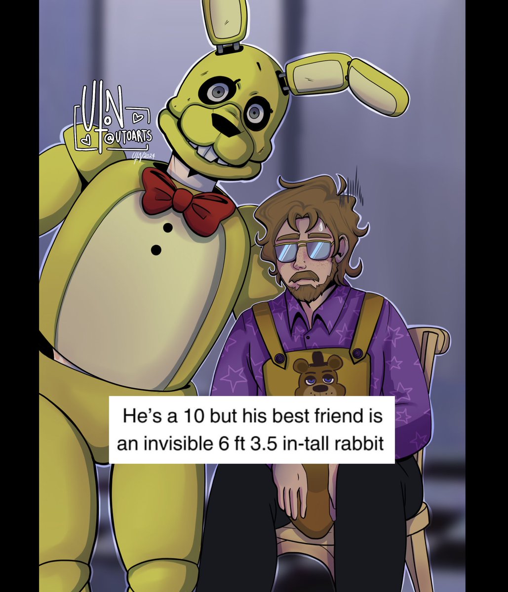 UtoARTS's tweet photo. Henry did NOT want to have this photo taken. This was all William’s idea. 

#fnaf #fivenightsatfreddys #fnaffanart #williamafton #henryemily #purpleguy #davemiller #thesilvereyes #aftonfamily https://t.co/56bzPf1sW0