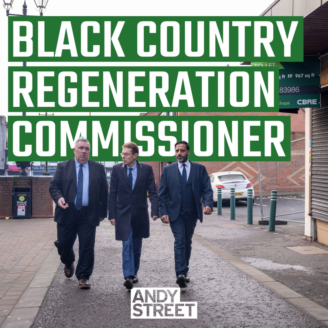 Over £1BILLION has been secured for regeneration in the Black Country 📈 But with councils struggling to spend it, I’m going to hire a BLACK COUNTRY REGENERATION COMMISSIONER 💪🏻 They’ll work to get the cash out the door quickly & effectively, revitalising our town centres 🏗️