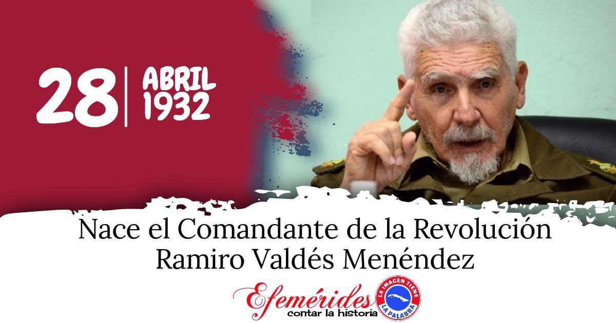 Muchas felicidades para nuestro querido Comandante de la Revolución Ramiro Valdés Menéndez en nombre del @SNTC_Cuba @CubaMicons @INRHCuba