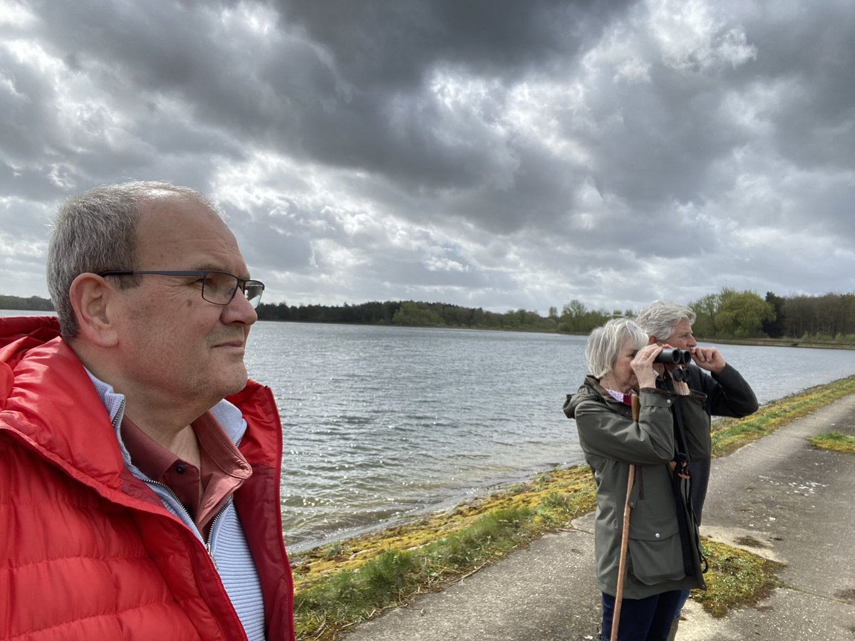 Visiting Hanningfield Reservoir with Dr Simon Lyster DL & Professor Jules Pretty DL finding out more about their environmental work in connection with the Local Nature Recovery Strategy #LNRS & Essex Local Nature Partnership #LNP Much to see on a bright and chilly spring morning!