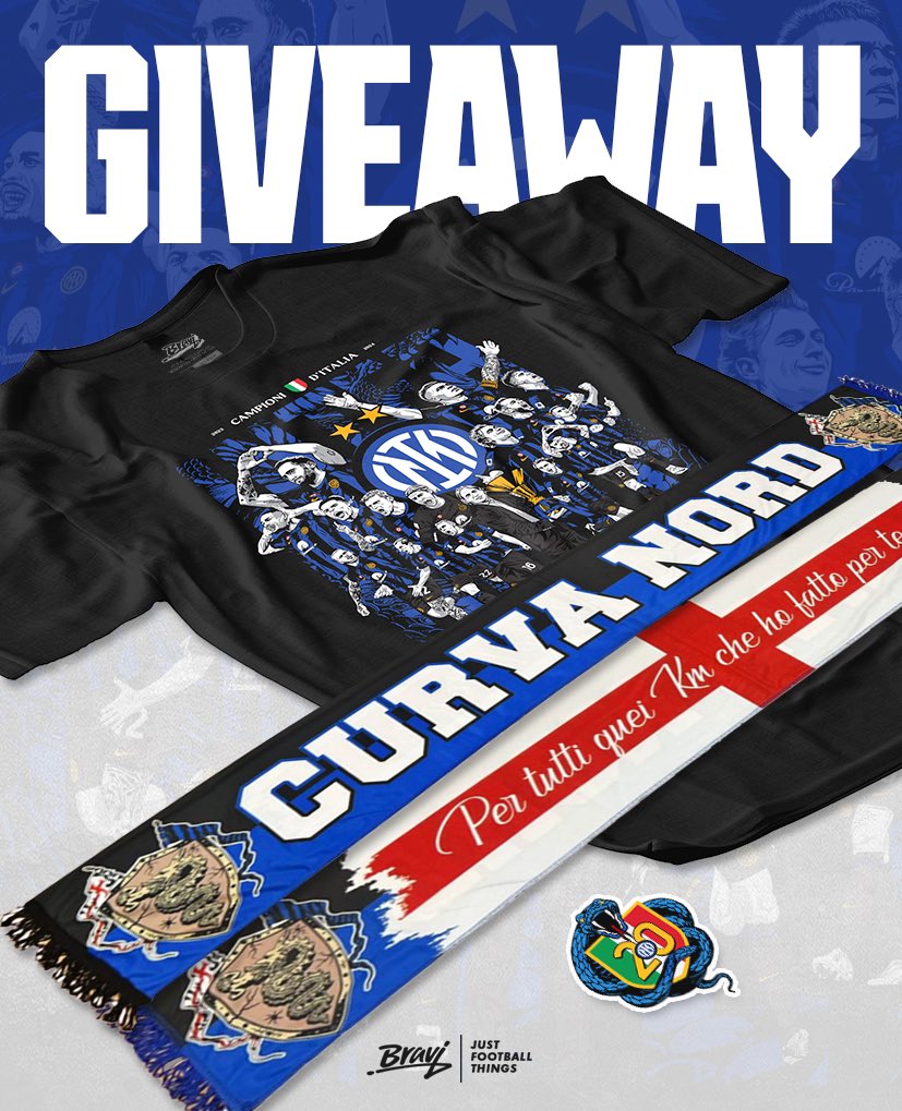 bravi_id's tweet photo. Giveaway seperangkat alat nobar utk Fans Inter!
- Tees Scudetto from @bravi_id ⭐️⭐️
- Official sciarpa Curva Nord from cn69 store
- sticker, pouch, dll

Senilai 2 Juta Rupiah untuk 3 Interisti yg beruntung!

Syarat (dibaca baik2):
- RT/repost & tag 2 temen lo yg Interisti
- Wajib Follow @bravi_id
- Gunakan hashtag #Bintang2nihboss 
 
Giveaway tidak untuk kuis hunter atau diperjualbelikan! Minbrav akan sangat selektif nanti memilih pemenang. Grazie! 🔵⚫️