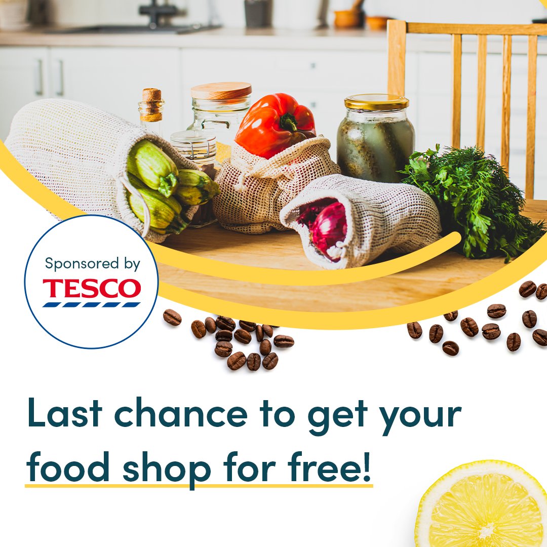 It's your last chance to win back the cost of your shop! Shop with Tesco, Morrisons, ASDA, Sainsbury’s, Waitrose, Iceland, and Ocado through easyfundraising before midnight tonight for your chance to win ✨👇 bit.ly/3vld1gx