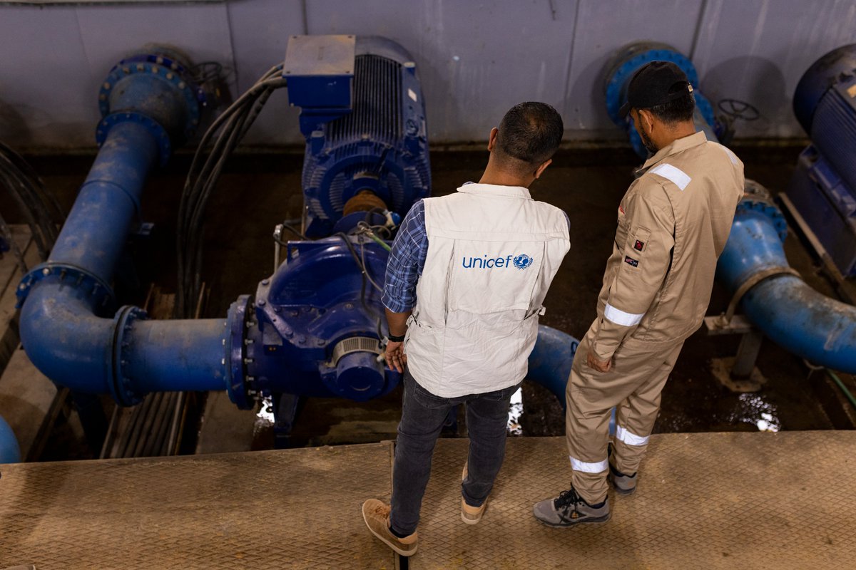 Explore the pumping station inside the R-zero in Basra ! Serving 2 million people, including 47% children. UNICEF w/ funding from @EUinIraq, implemented a SCADA system to enhance monitoring & control for the R-zero Project in #Basra, ensuring a sustainable future #ForEveryChild.