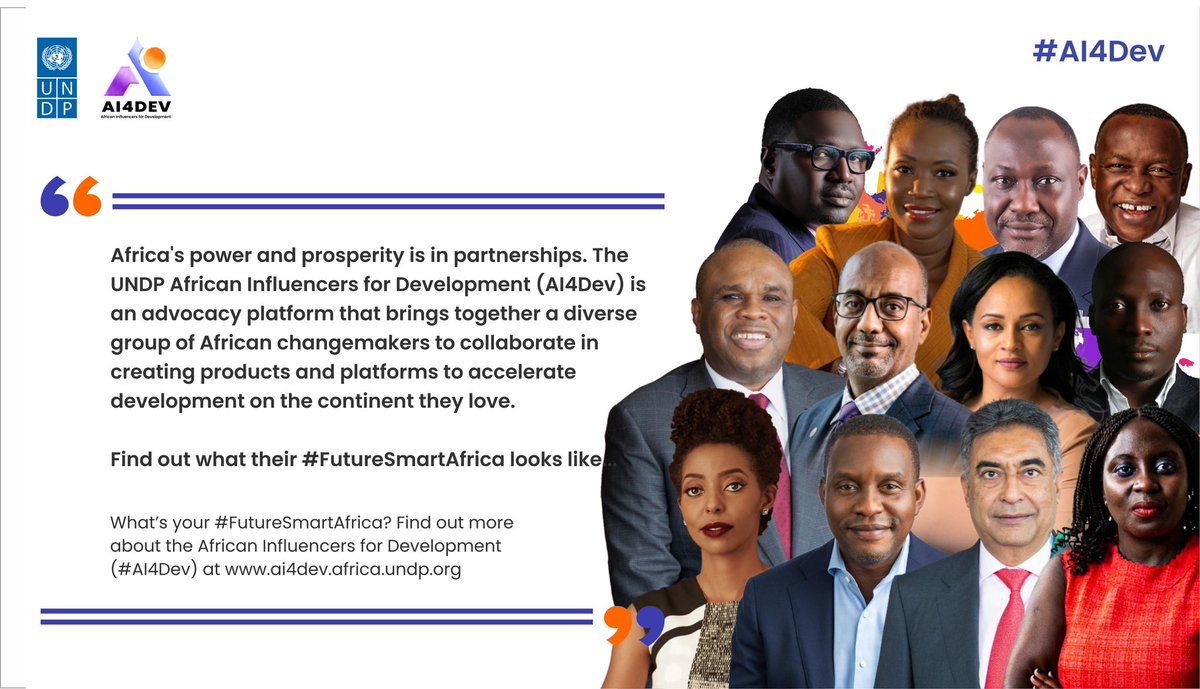 🌐 The Annual Meeting of @UNDP’s African Influencers for Development (#AI4Dev) is officially ON! Together we’re reimagining a #FutureSmartAfrica and strategic ways to create new opportunities for economic growth across Africa through the #timbuktoo initiative.