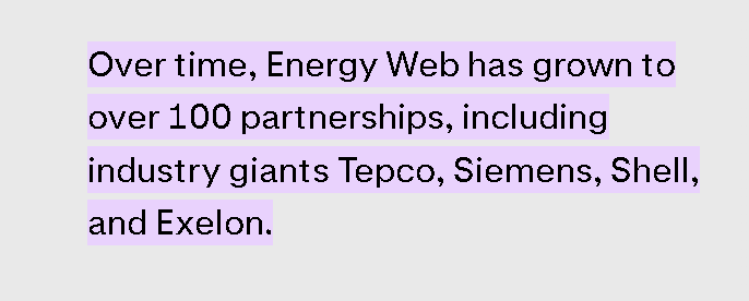 According to @krakenfx, @energywebx has over 100 partners.

This includes Centrica, Duke Energy, Engie, e.on, equinor, GE, PG&E, SB Energy (SoftBank), Shell, Siemens, swisspower, and Tokyo’s TEPCO.

This enterprise-level software solution is aiding energy companies in harnessing…