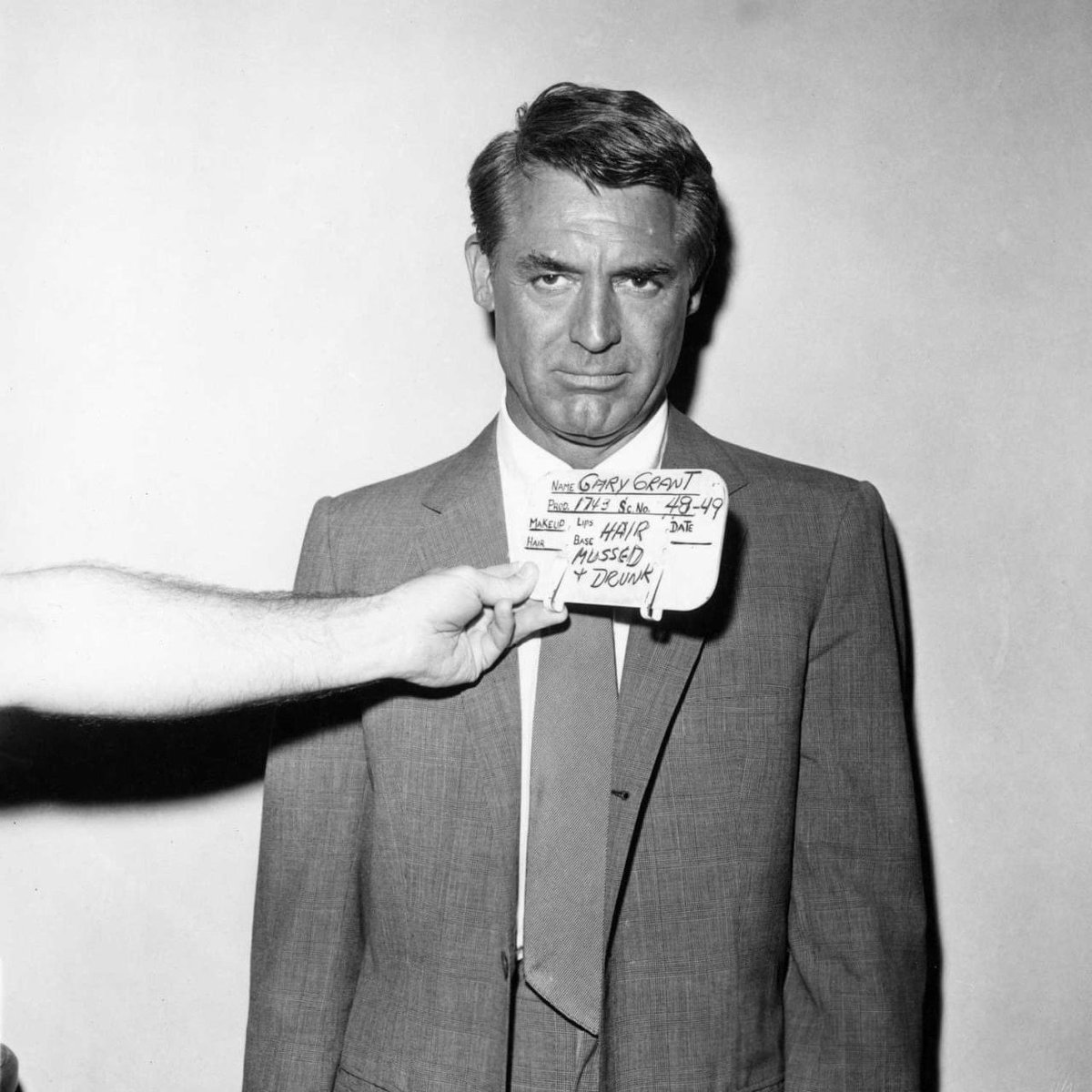 As he appears to be trending ... Here is Cary Grant's 'hair mussed and drunk' wardrobe test on the set of North by Northwest’. Still looking smarter, and certainly more stylish, than just about anyone else. #CaryGrant