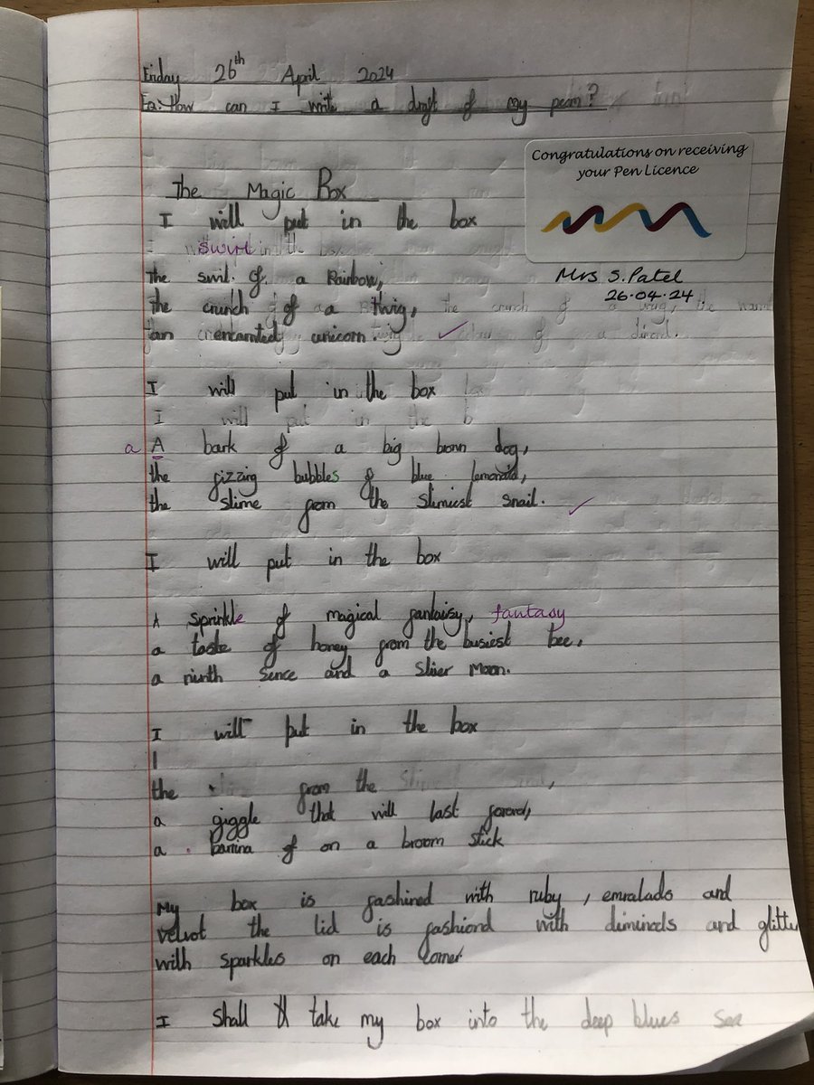 MountStewartSch's tweet photo. 🌟📦 The progress and dedication shown by children in 3J; crafting their own 'Magic Box' poems, inspired by Kit Wright, are truly inspiring! 🎉 And let's not forget the warm hugs from their mothers and the squeezes from their dear aunties. #MagicBox #ChildrensPoetry #KitWright https://t.co/0teD8ODo39