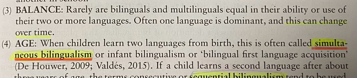 国際結婚としてはあるあるだが、生まれた時からバイリンガル環境で育つことをSimultaneous bilingualismというのか！かっこいいネーミング😍
ただうちの場合、夫婦間が英語だからSimultaneous trilingualismだな。息子たちには英語で話しかけてないけど、夫婦間の会話を理解はできるという不思議な感じ