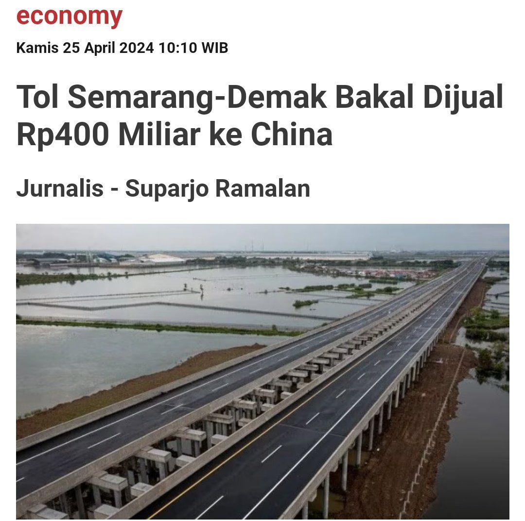 Dengan modal 5.9T
Dijual 400 M 
Kok bisa ya??
Jualnya ke China
Ngga tahu hutangnya ke mana
😨