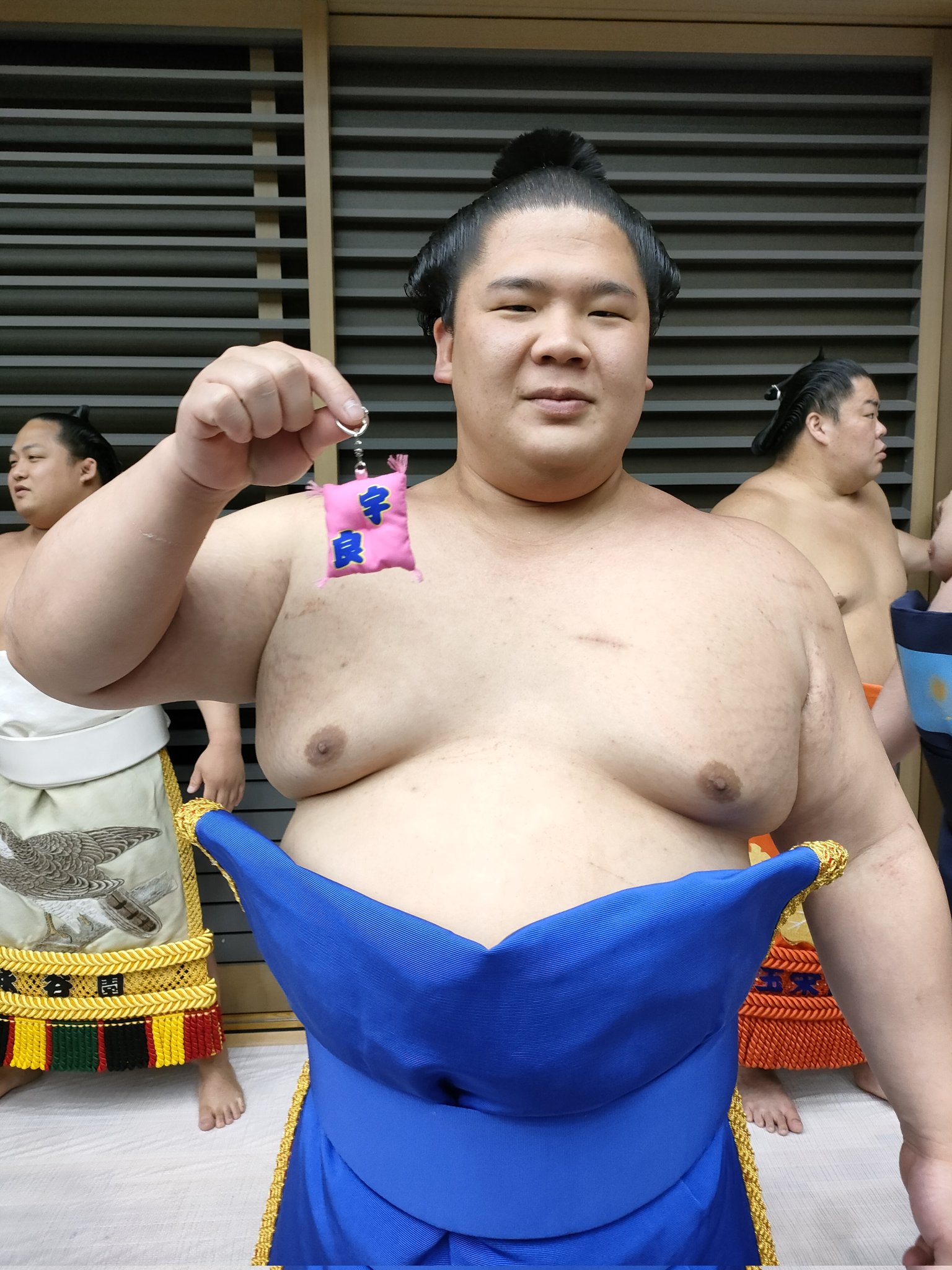 熱海富士 未開封 粗布 反物 大相撲（大相撲 反物 木瀬部屋 水っぽい 
