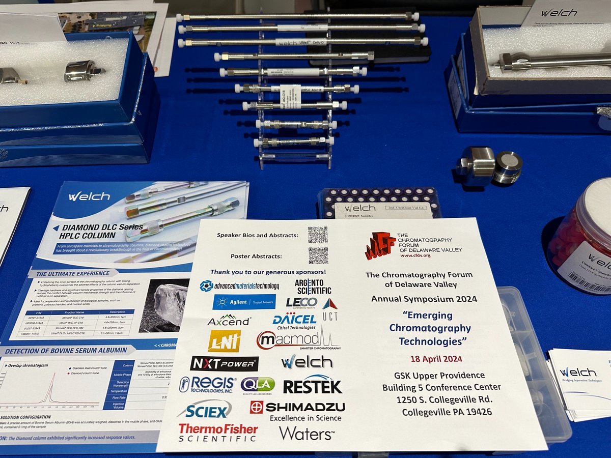 WelchMaterials's tweet photo. Last week, Welch joined industry peers at The Chromatography Forum of Delaware Valley in the US, sparking dynamic discussions on future developments and opportunities
https://t.co/KjMWoPnYwv
#HPLC #symposium #CFDV #LabLife #pharma #UPLC #Column #chromatography #chemical #biotech https://t.co/1a8avpXA8c