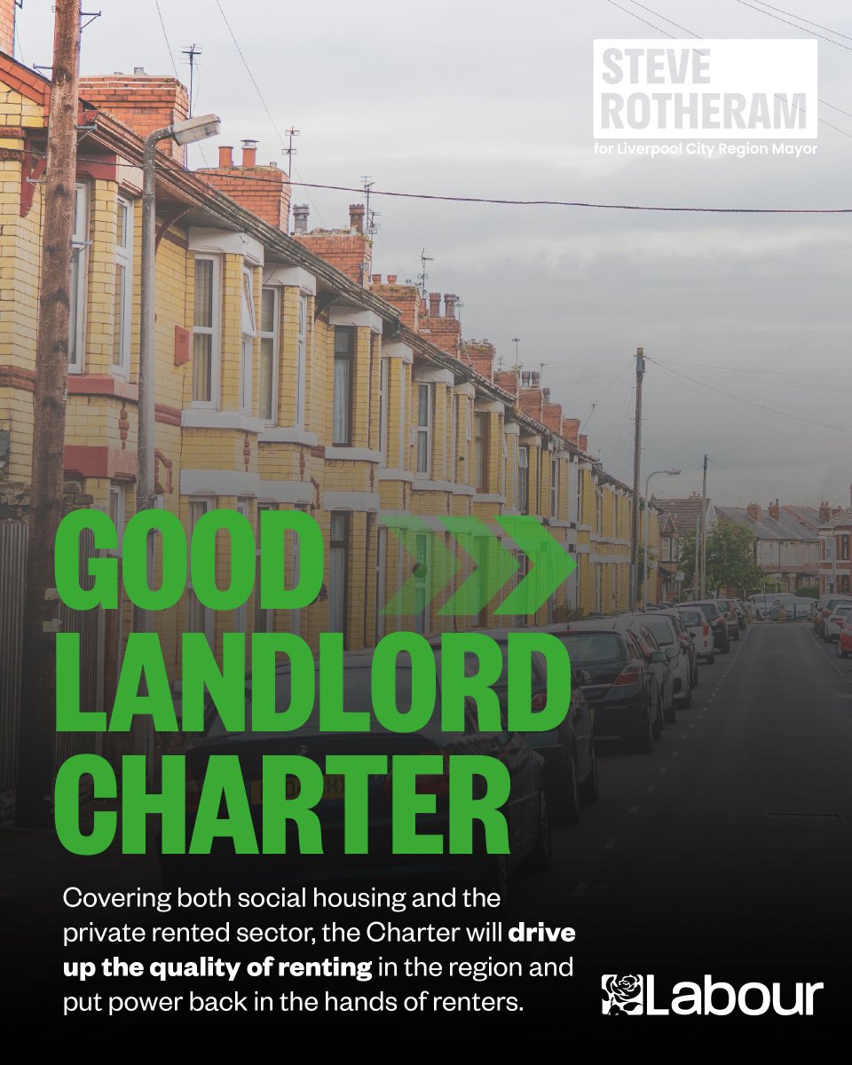 🏘️ I will develop a Good Landlord Charter, building on the success of the Fair Employment Charter and Liverpool’s landlord licensing scheme. 🔍 This will include a Rogue Landlord and Agent Checker so that local residents can have confidence in their tenancy.