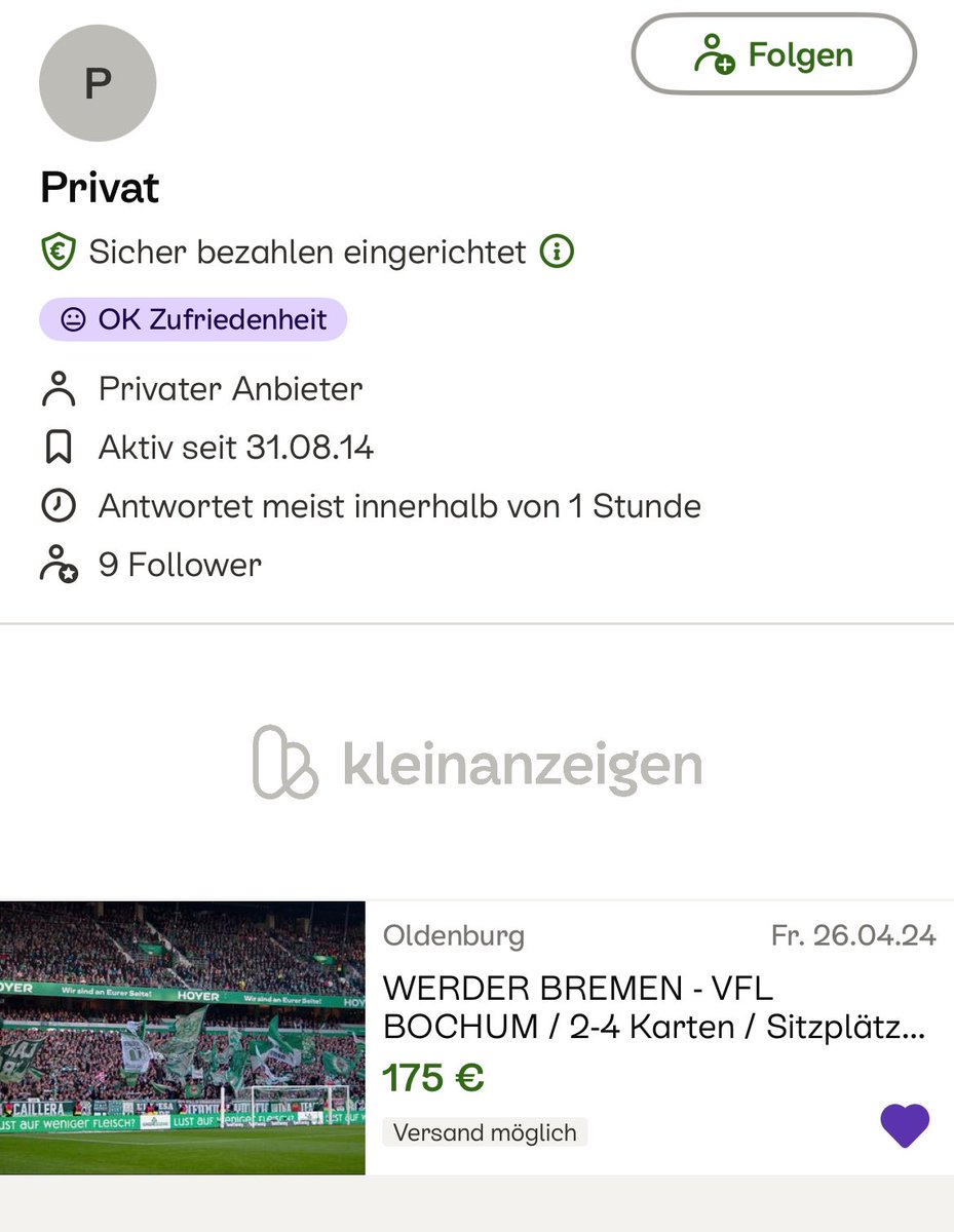 Dome_82's tweet photo. @werder_service kümmert ihr euch um solch illegale Abzocke? #werder https://t.co/6ZvuHIHCvk