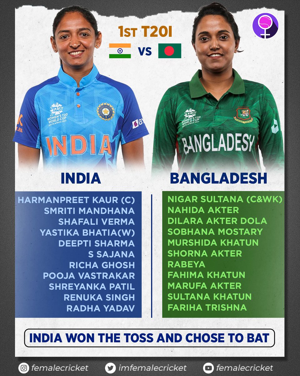 🇮🇳 India will bat first against Bangladesh. #CricketTwitter #BANvIND