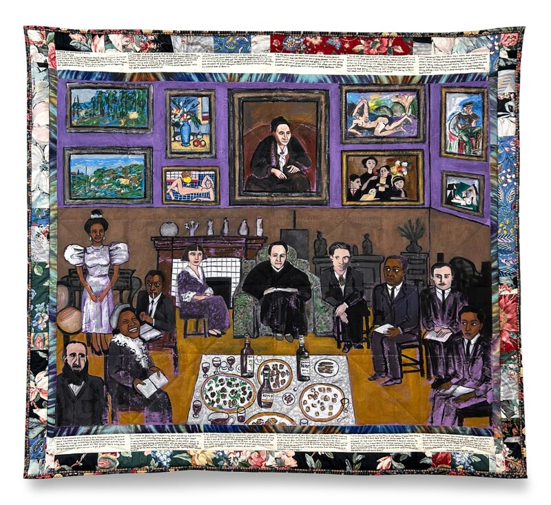 Sotheby's nos trae algo que seguro le gusta a @airinmp22 'Dinner at Gertrude Stein's' de Faith Ringgold realizada en 1991