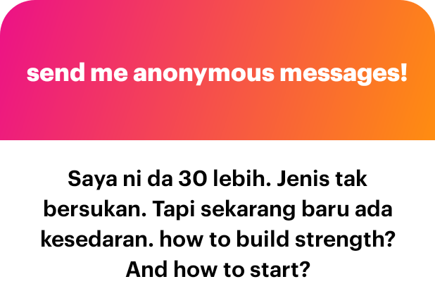 1. Betulkan circadian rhythm dulu ye

2. Start workout 2× seminggu dulu buat full body

3. Saya sarankan pergi gym sebab boleh adjust berat ikut kemampuan

4. Try slow jog seminggu sekali je dulu.

Start small, dream big