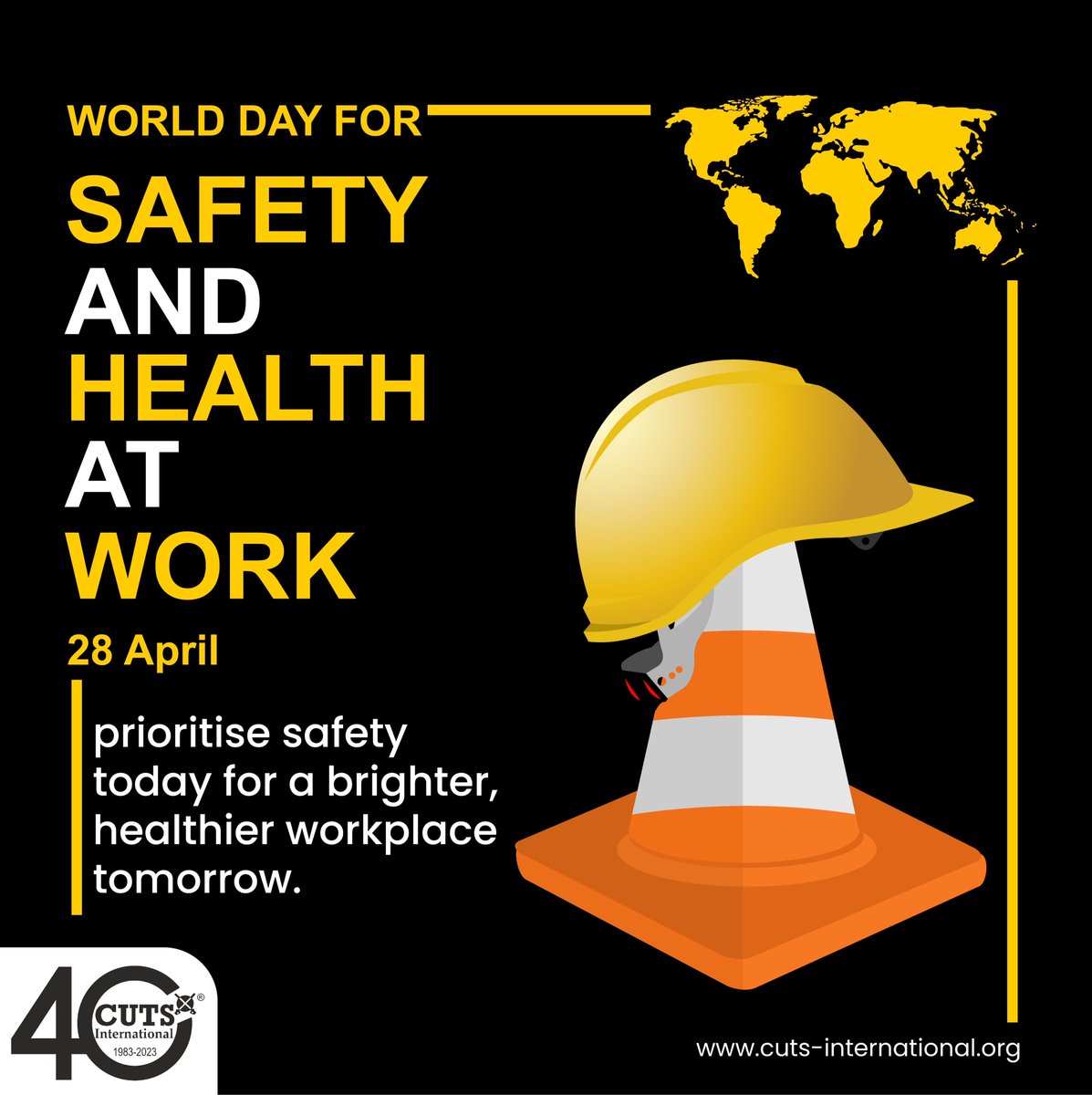 Today, let's recommit to creating a healthy and secure work environment for everyone. Together, we can prevent accidents and ensure happy, healthy employees!
#SafetyAndHealthAtWork #PreventionMatters #Safety #CUTS #CUTSInternational #healthatwork

@psm_cuts