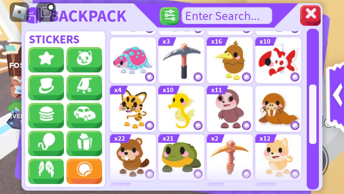 💜Trading ALL pets and stickers💜 IM LF- 
•pets on my list (in comments) 
•dinosaurs (not interested in the leg one) RETWEET please! 
#Adoptmetrade #Adoptmetrades #adoptmepet #adoptmepets #adoptmeoffer #adoptmeoffers #adoptmetrading #adoptmegw #adoptmetrader