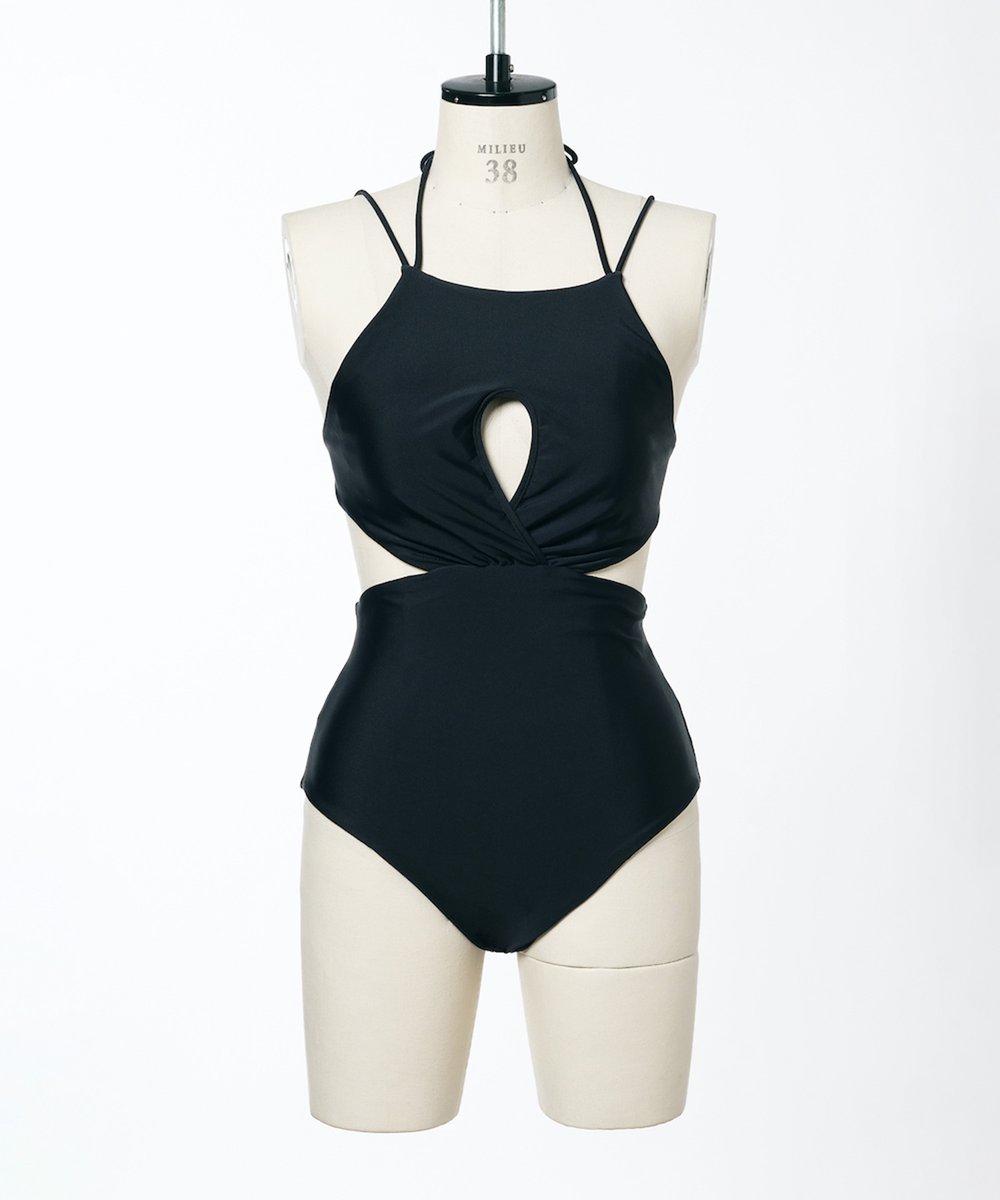 FETICO ブラック ツーピース水着 FETICO ツーピース水着 ブラック