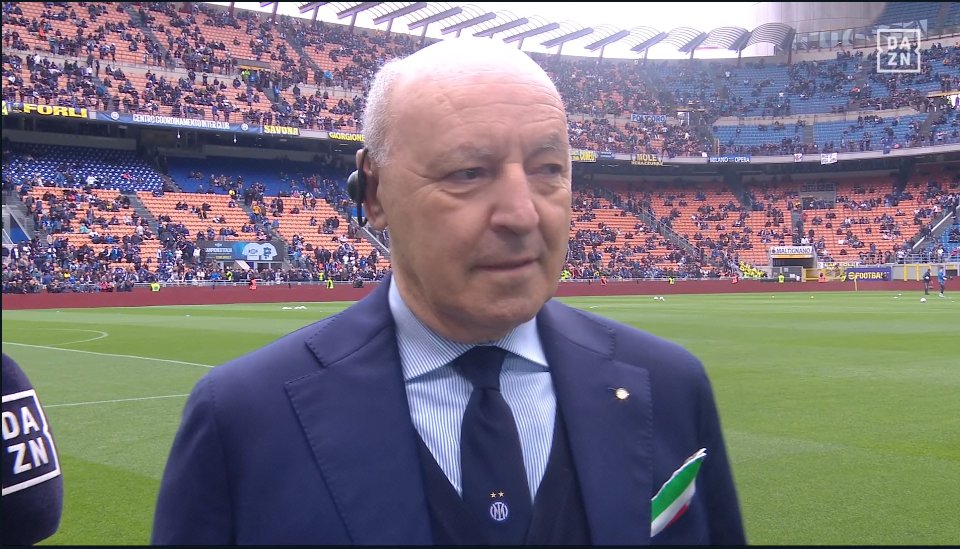 Marotta: 'Sono arrivato allo stadio alle 9. Cravatta con doppia stella, un prototipo, la prima in assoluto. E fazzoletto tricolore. Ma il bello deve ancora venire'