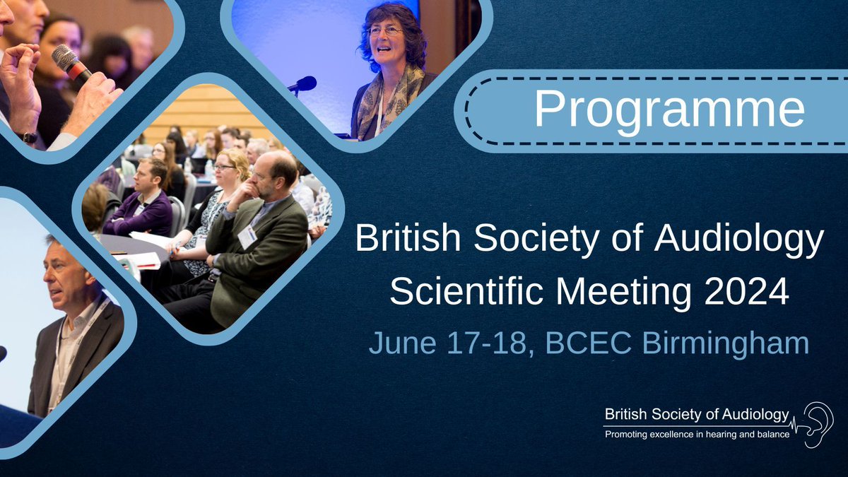 Programme now live for the BSA Scientific Meeting 2024 Check it out over on the website and register today 👉buff.ly/46y0pyS #AudiologyEvent #BSAEvent #BSA2024 #Audiologist #Audiopeeps