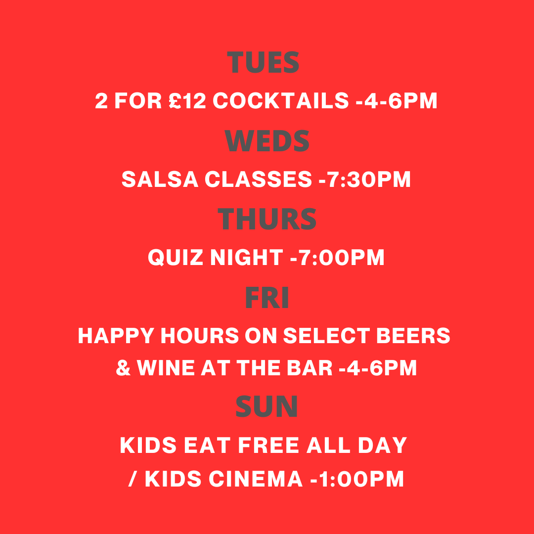 Weekly events and offers in Kommune. All links in our bio to RSVP. #kommune #whatsonsheffield #sheffieldevents #events #sheffieldissuper #fyp #foodhall #salsa #quiznight #datenight #happyhour