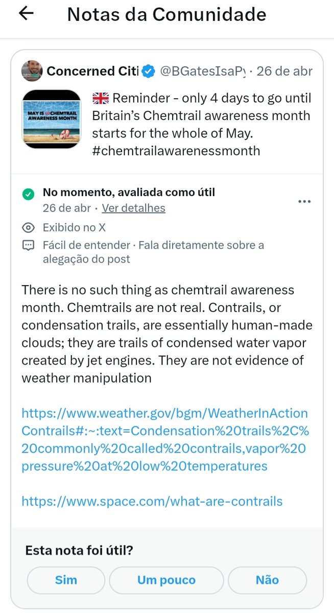 Who keeps writing these ludicrous notes and who is evaluating them as useful? Wake up people!! #stopchemtrails
#stopgeoengineering
#stopagenda2030