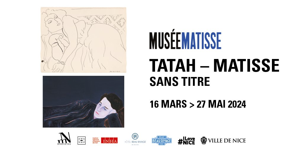 🎨 Jusqu'au 27 mai, au Musée Matisse : Djamel Tatah confronte ses œuvres monumentales aux chefs-d'œuvre de Matisse. Un parcours renouvelé mêlant art moderne et objets de curiosités. 🖤 👉 musee-matisse-nice.org/fr/exposition/… #ILoveNice