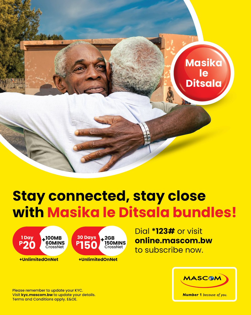 Bua mo go sa feleng with Masika le Ditsala bundles and enjoy up to 30 days unlimited on-net calls. Dial *123# or visit to subscribe. #MasikaLeDitsala #Number1BecauseOfYou