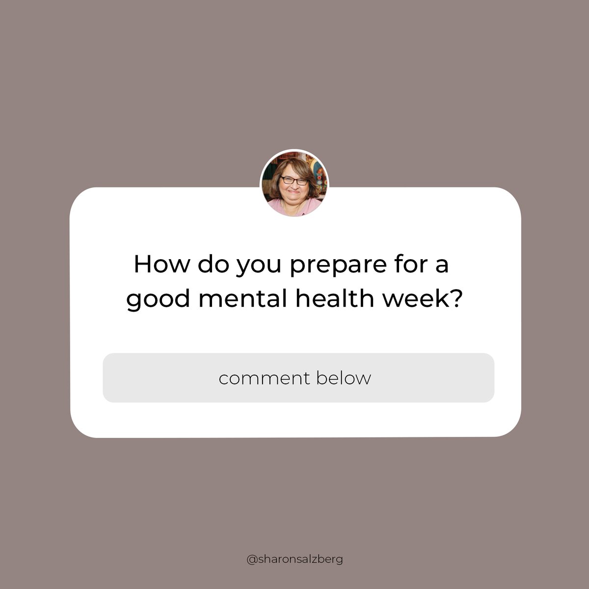 How do you prepare for a good mental health week?