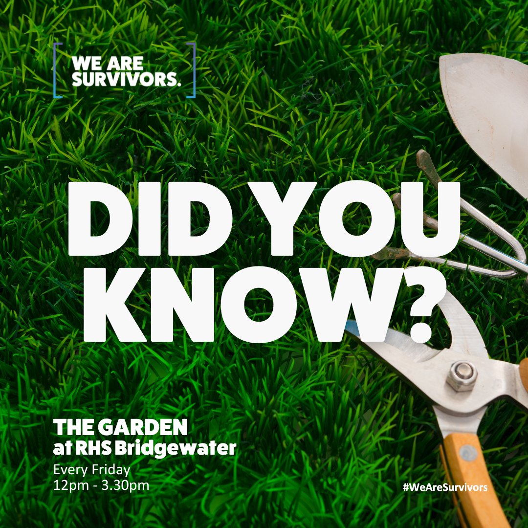 Did You Know? Here at We Are Survivors we offer The Garden at RHS Bridgewater every Friday! Let’s enjoy nature together! Contact us today to get involved: 0161 236 2182 wearesurvivors.org.uk #Greatermanchester #MentalHealth #MenCanTalk