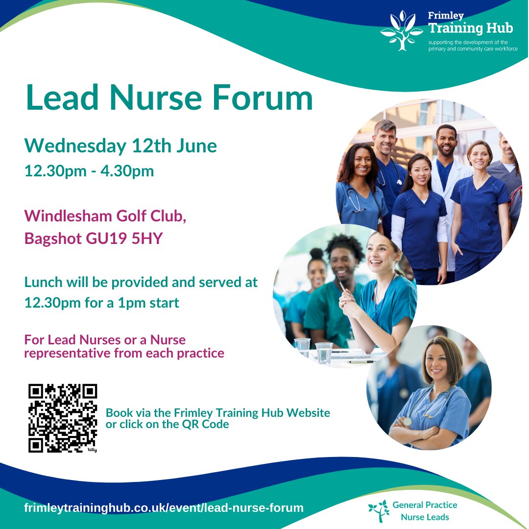 Calling all Lead Nurses or Nurse representative from each practice! Come and join our Lead Nurse Forum for mutual support and the cascade of ideas. For more information and to book, use the link, scan the QR Code or visit our website. bit.ly/3Qc8jc6 #LearningNeverEnds