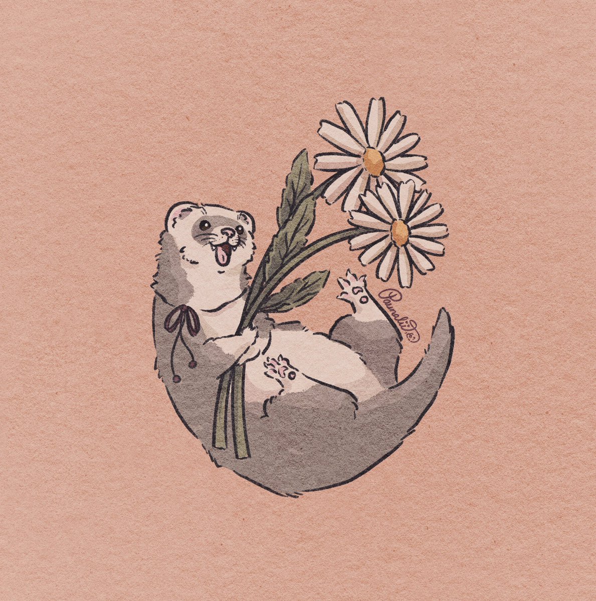 Flowers and Ferrets 🌼

#ferretart #fretti #フェレット #animalart #paunaliiart #artmoots