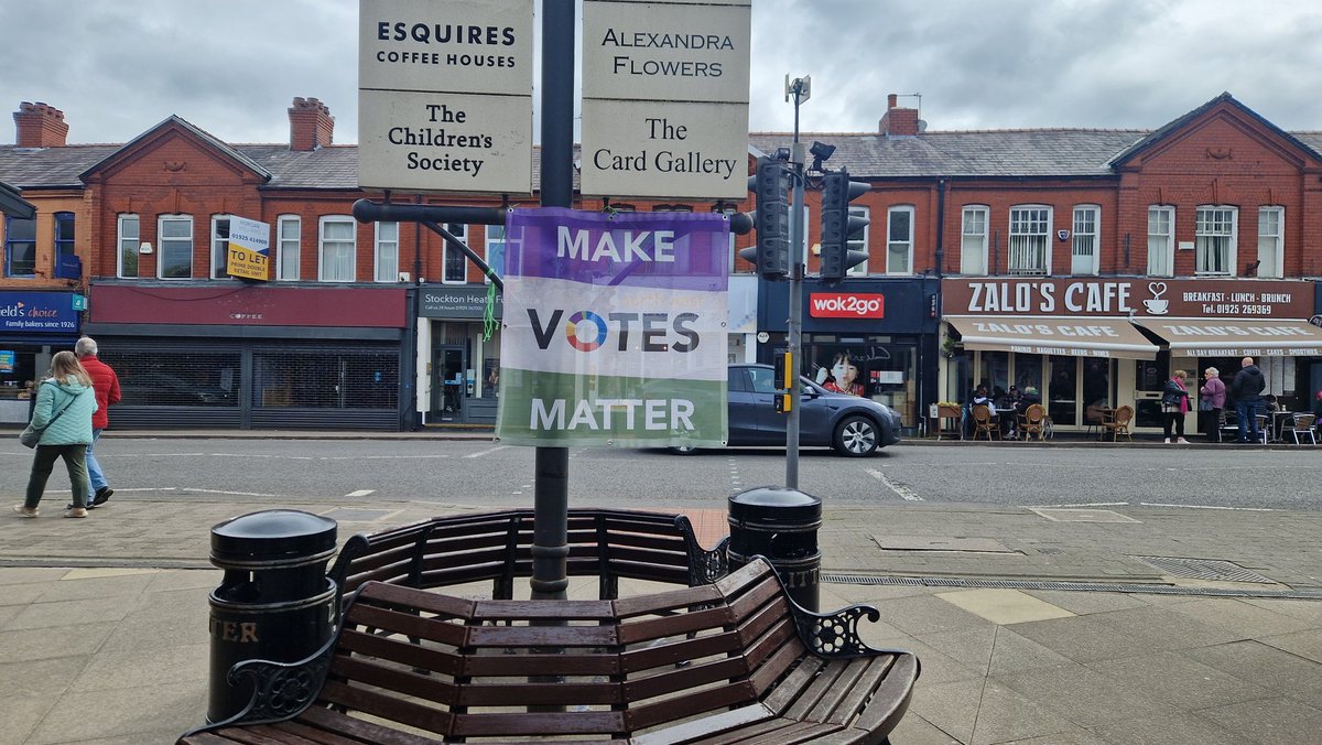 All set to meet the public in Stockton Heath to discuss FairVotes. #ProportionalRepresentation