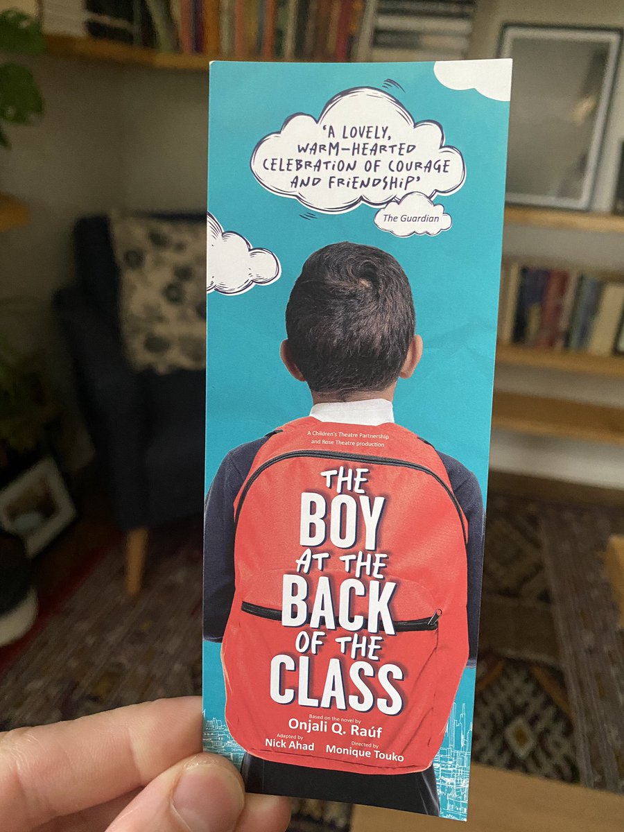 Saw Boy at the Back of the Class yesterday and my goodness - what a show! One of my favourite books turned into what is now one of my favourite theatre productions. Highly highly recommend!