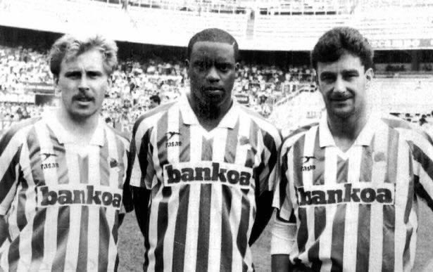 Kevin Richardson, Dalian Atkinson & John Aldridge. #RealSociedad 1990/91.