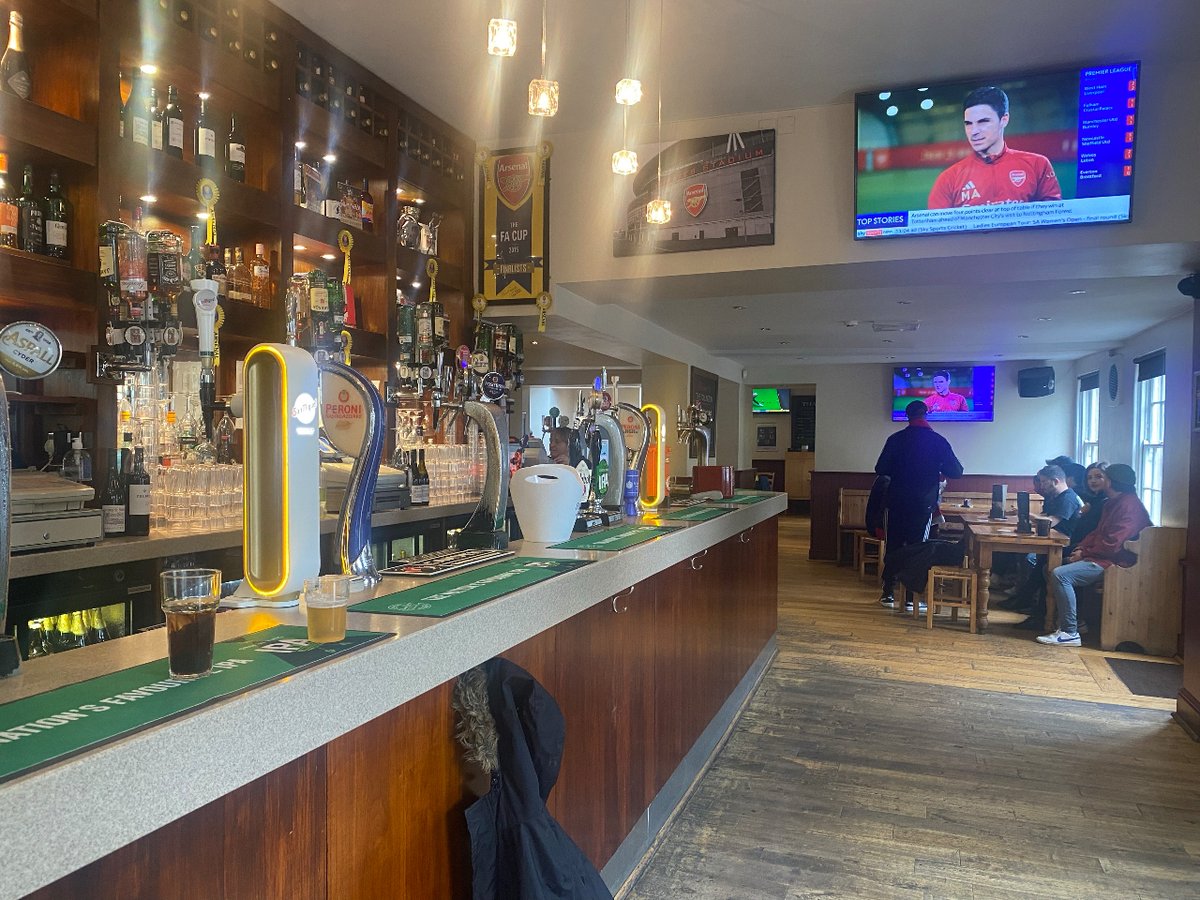 Doors open! Kitchen open. Bar open. It’s all about The Arsenal today. Come on boys! 18+ only and must be Arsenal fans.