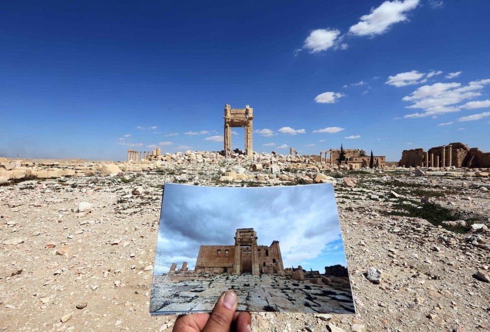 Pictures of the UNESCO World Heritage site of ancient Palmyra taken following the recapture of the city by Syrian troops backed by Russian forces on March 27, 2016 show the damage made by ISIS during its 10-month occupation.