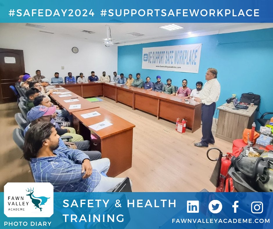 FawnValley's tweet photo. World Day for Safety and Health at Work 2024
#defensivedriving #safeday2024
#worldsafetyday #healthandsafety #supportsafeworkplace #forklift #safetysupervisor  
#kuwait #safetytraining #firesafety #firstaid #training #newkuwait  #certification #safety #drilling #hse https://t.co/9gv2aTtCGN