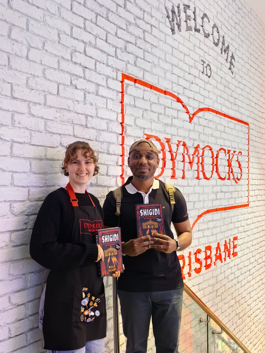 Dropped by Dymocks bookstore in Brisbane and signed a few copies of my novel SHIGIDI AND THE BRASS HEAD OF OBALUFON. It's always a joy to seey book out and about in the world.