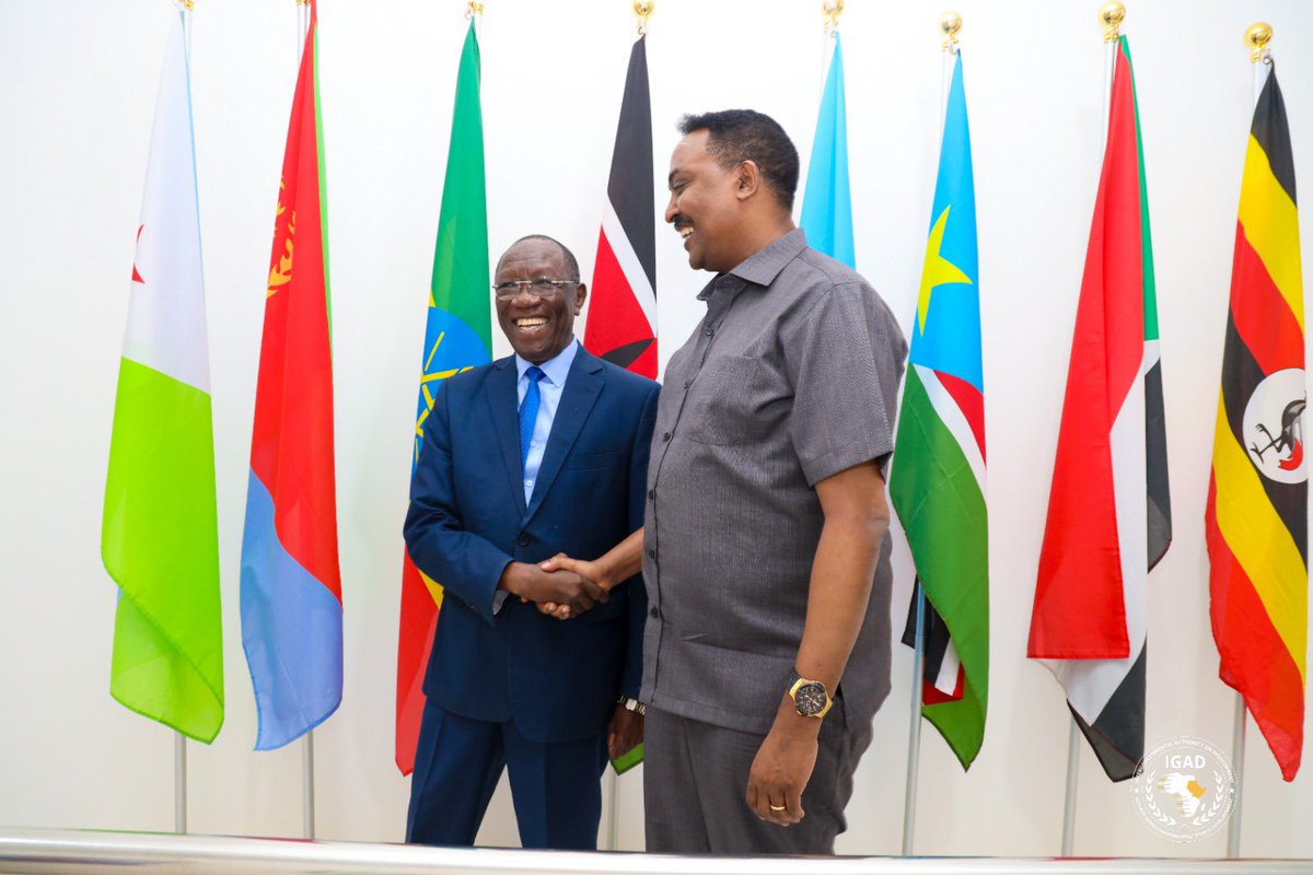 Today in my office, I received Hon. Lawrence Korbandy, the IGAD Special Envoy to the Republic of Sudan. I extended an official welcome to him for his new role and engaged in a detailed discussion regarding the current situation in Sudan. As IGAD, we are committed to fostering