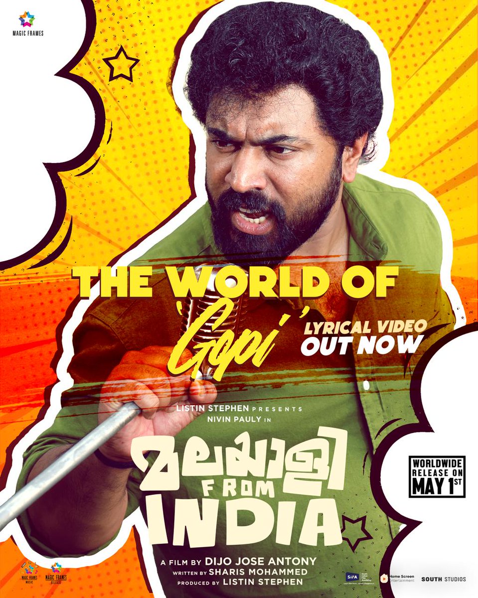 Alparambil Gopi 's world🌎 .... Lyrical video out 🎶#Malayaleefromindia @NivinOfficial #NivinPauly #1stMayrelease youtu.be/Gg-BWwkvc3g