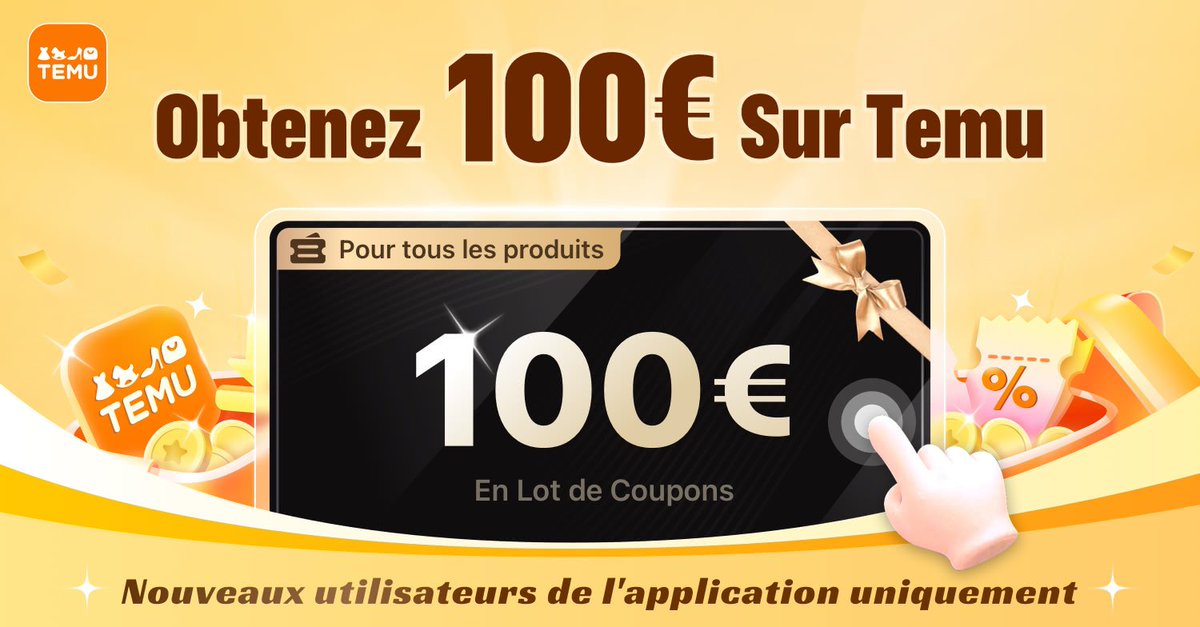 ⭐️Cliquez sur le lien temu.to/m/ezcc8h7bfan pour obtenir 💰un lot de coupons de 100€ ou ⭐️ Recherchez api46376 sur l'application Temu pour obtenir 💰30% de réduction !!