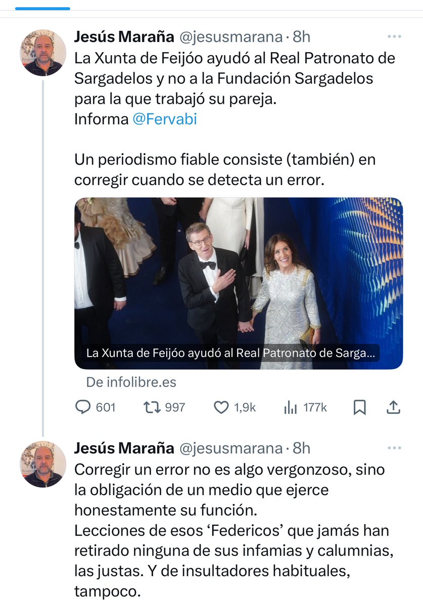 @jesusmarana @Fervabi Morriña. No me jodas. No me jodas. 
Que sueltas tal cantidad de mierda al día que deberías estar inhabilitado hace mucho.