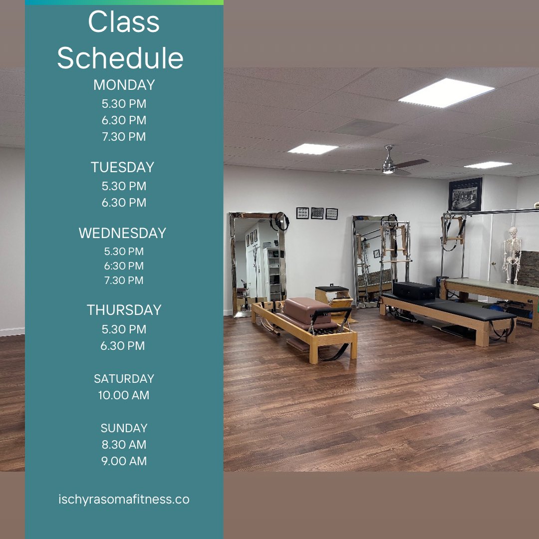 Ischyra Soma Fitness provides a variety of Pilates classes (Reformer, Mat, Cardio Jumpboard) every day except Friday! #pilatesclassess #pilatesincroftonmd #abworkout #coreworkout #betterposture #cardioworkout