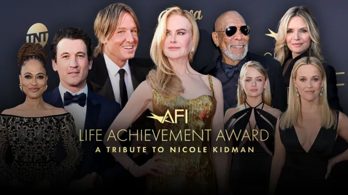 🏆 AFI Life Achievement Award Honors Nicole Kidman with Reese Witherspoon, Miles Teller and many more in attendance. #AFI