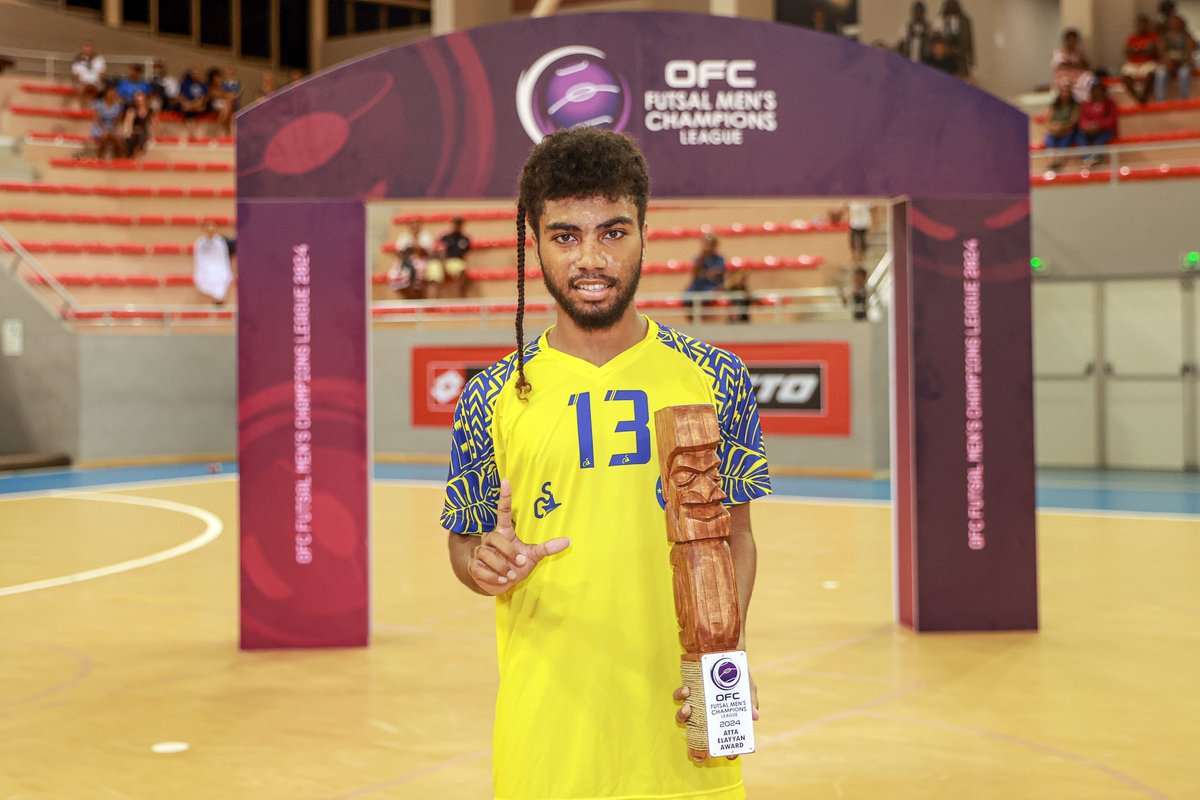 Congratulations to the individual award winners at the OFC Futsal Men's Champions League.

🤝Fair Play Award - AS PTT
🏆Atta Elayyan Award - Jymaël UPA (AS PTT)

#OFMCL