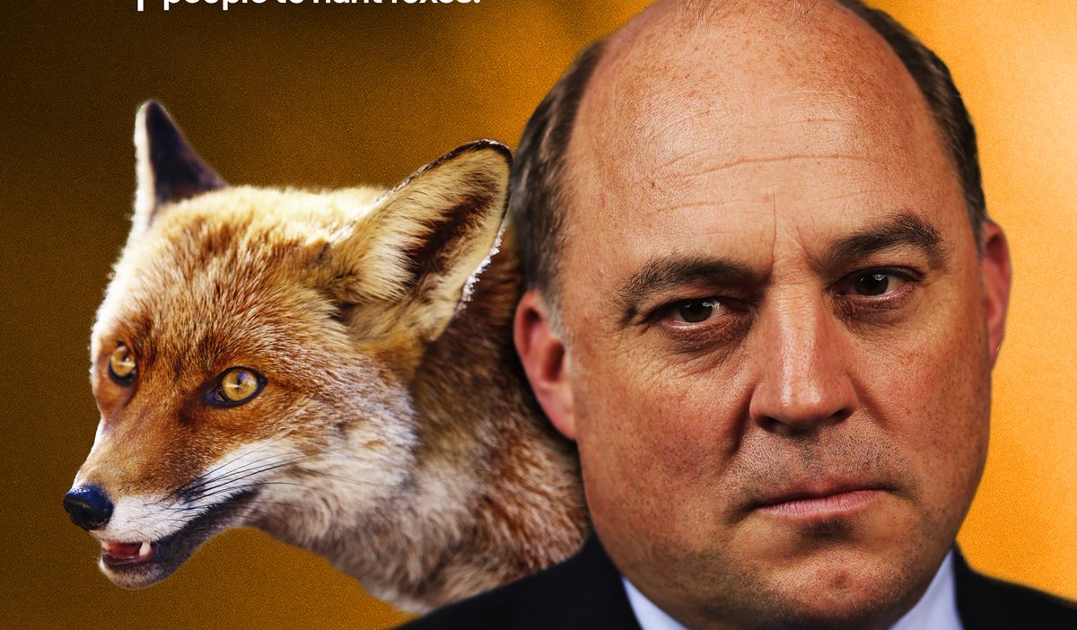 Tory Mammal Ben Wallace said the following: “This debate is not only about welfare issues; it is about freedoms. I am here to defend the right of people to hunt foxes.” These are the people we pay to represent us.